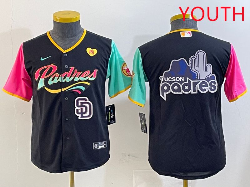 Youth San Diego Padres Blank Black City Edition Game 2025 Nike MLB Jersey style 10